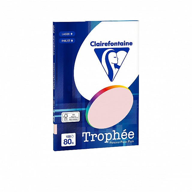 TROPHEE A4 80G PASTEL ASSORTI 100V 4100C